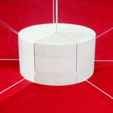 アクリルボード連結用土台 円柱（溝3mm）